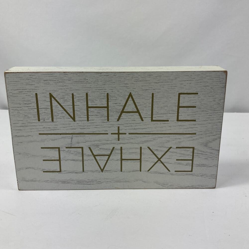 Boutique Inhale Exhale Small Wood decor